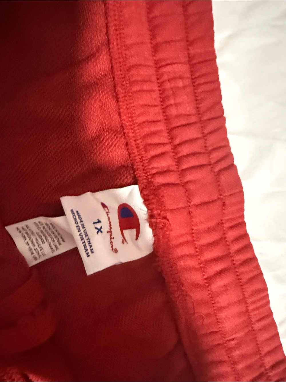 Champion Red Women's Athletic Shorts with Contrast Trim - Picture 3 of 5